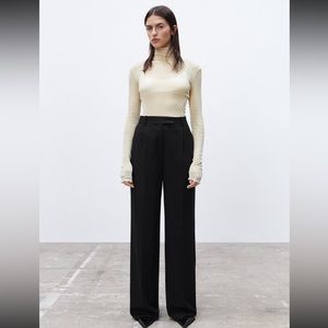 Zara wide leg black trouser
